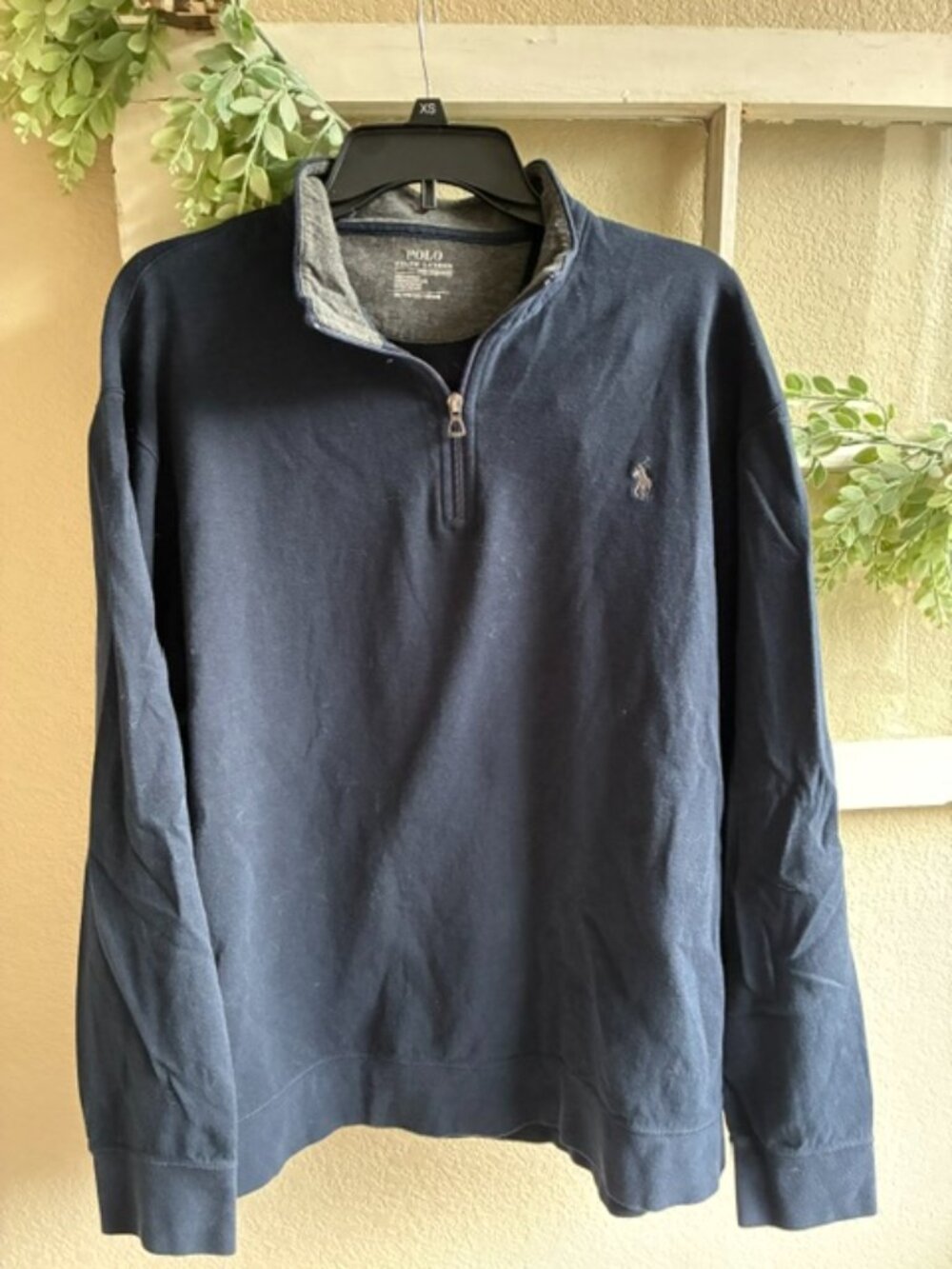 Ralph Lauren men's 3/4 zip, navy blue, size XXL, great condition!